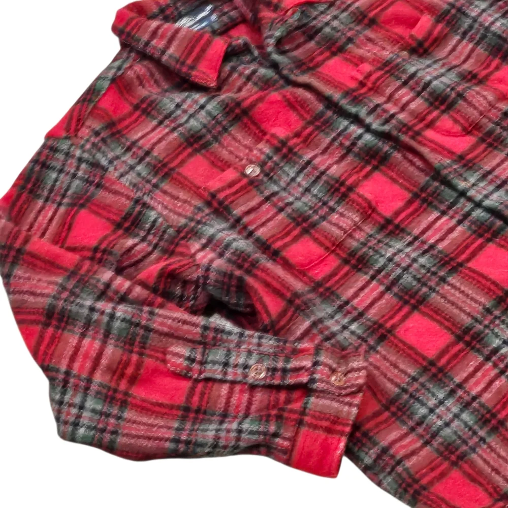 VTG Polo Ralph Lauren 100% Wool Plaid Flannel‎ Shirt Jacket L XL USA